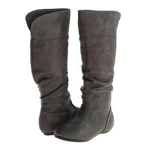 Kenneth Cole Reaction Kids SZ 10.5 Swing Time 2 Girls Grey Tall Boot Instep Zip